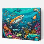 Színes vízalatti világ számfestő