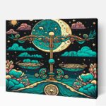 Absztrakt mérleg számfestő