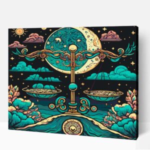 Absztrakt mérleg számfestő