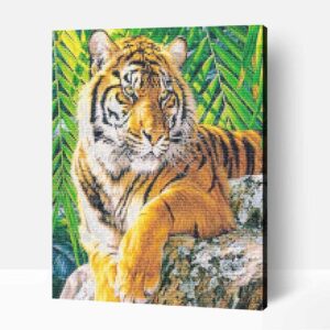 Elszánt tigris gyémántfestő (40x50 cm)