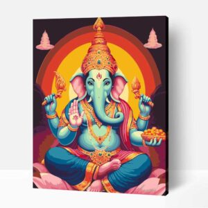 Ganesha hindu isten számfestő