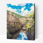Hebden híd Yorkshire számfestő