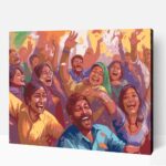 Hindu ünnep holi számfestő