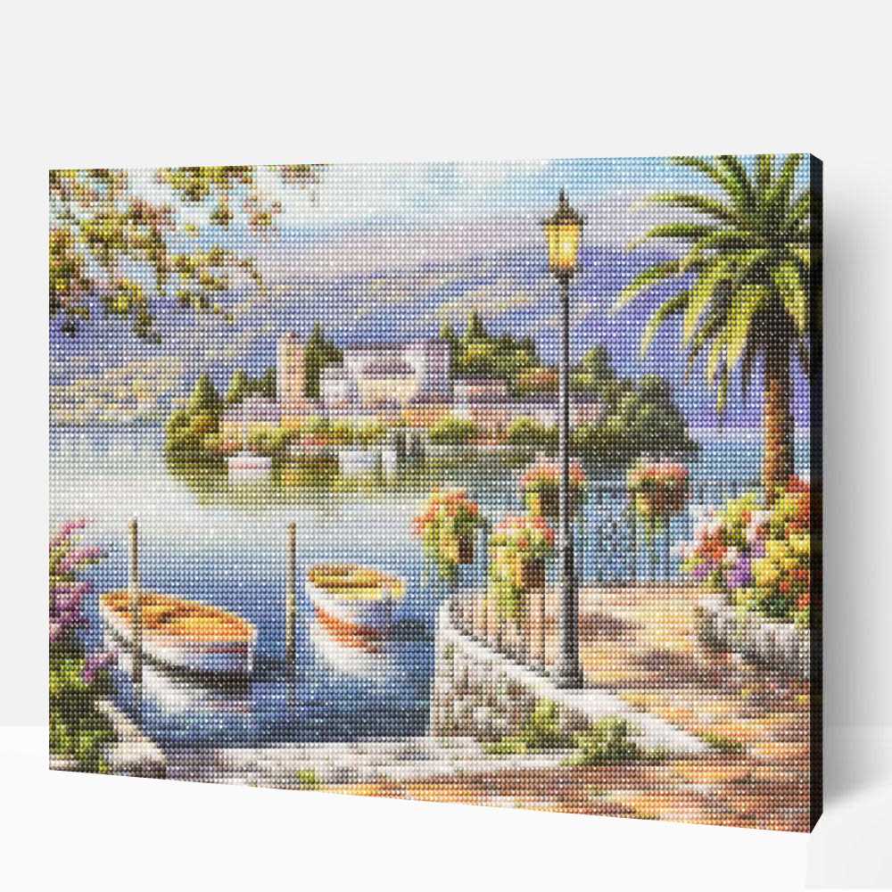 Mediterrán móló gyémántfestő (40x50 cm) 1 Mediterrán móló gyémántfestő (40x50 cm)