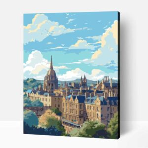 Oxford madártávlatból  számfestő