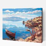 Peru Titicaca tó számfestő