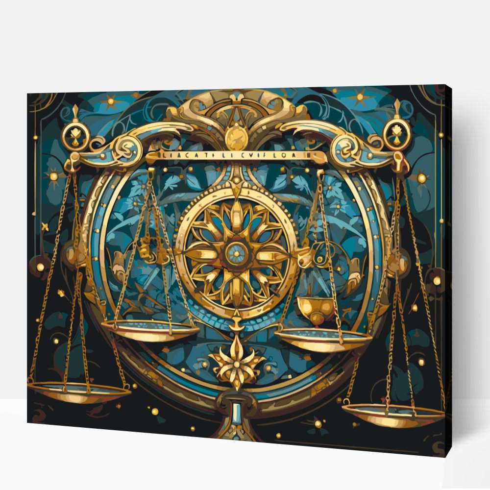 Rózsás mérleg számfestő számozott kifestő