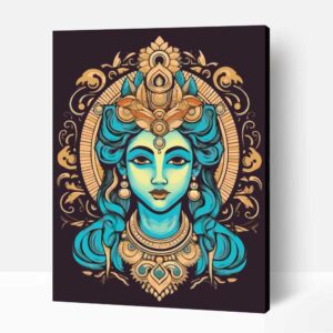 Pop art Krishna isten  számfestő