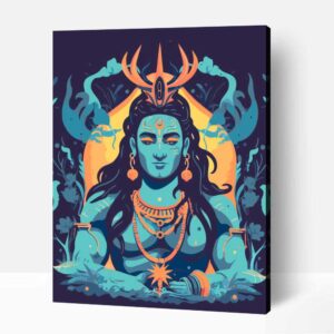 Pop art Shiva isten számfestő