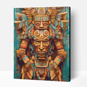 Szobor egy inka istenről  számfestő