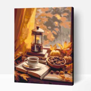 Teázás egy őszi napon számfestő