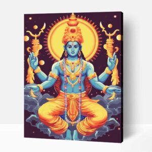Vishnu hindu isten2 számfestő