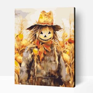 Baraátságos madárijesztő  számfestő