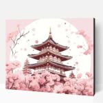 Cseresznyefa a pagoda előtt2 számfestő