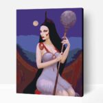 Félelmetes boszorka számfestő