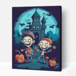 Halloween pop art számfestő