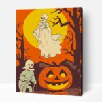 Halloween szellemek számfestő