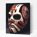 Kabuki maszk számfestő