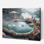 Megnyugtató forró fürdő számfestő