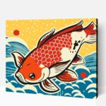 Pop art koi ponty számfestő