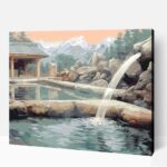 Rajz forró fürdő  számfestő