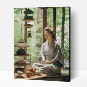 Tradícionális japán tea ceremónia2 számfestő