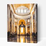 Fénylő díszek st Peter's bazilika számfestő