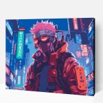 Lázadó cyberpunk stílus  számfestő