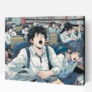 Nehéz iskolai pillanatok  számfestő