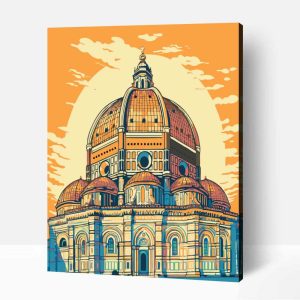 Pop art firenzei dóm számfestő