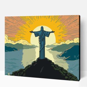 Pop art krisztus a megváltó számfestő
