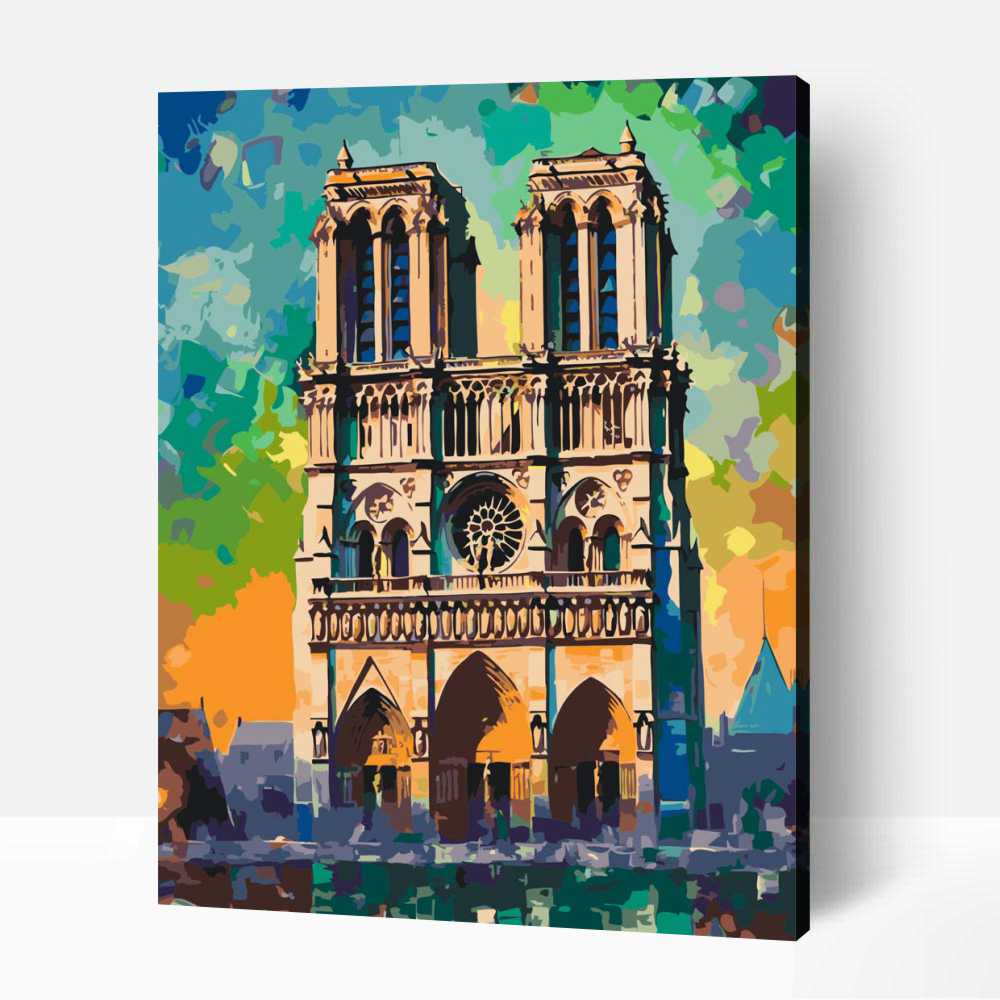 Színes Notre Dame számfestő 1 Színes Notre Dame számfestő