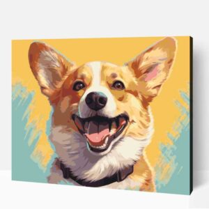 Corgi pop art számfestő