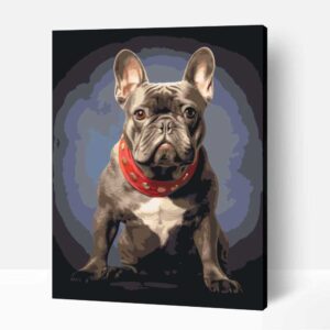 Előkelő francia bulldog számfestő