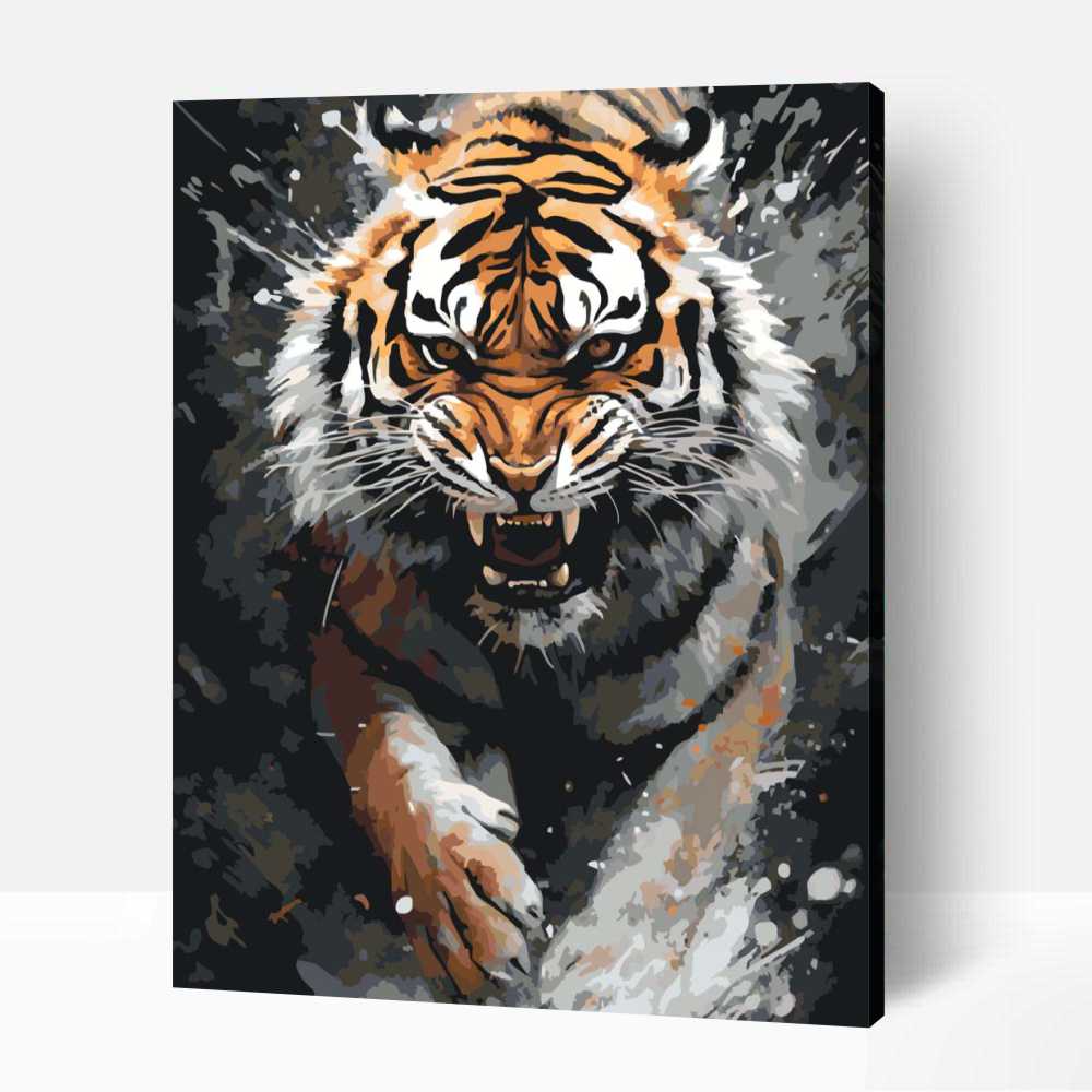 Erőteljes tigris számfestő 1 Erőteljes tigris számfestő