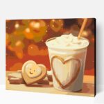 Téli meleg ital számfestő