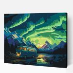Aurora Borealis számfestő