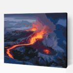 Izland tűz és jég számfestő