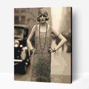 1920 díszes öltözet számfestő