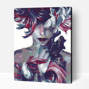 Absztrakt halak számfestő