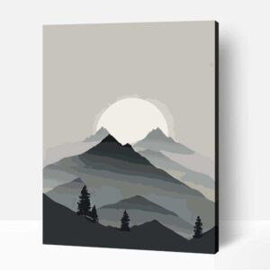 Nyugvó nap számfestő