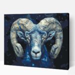 Csillogó kos számfestő