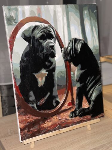 Kutyák a mezőn számfestő photo review