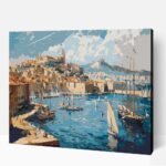 Kikötőváros Marseille számfestő