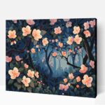 Pop art virágzó erdő  számfestő