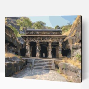 Ajanta és Ellora barlangjai számfestő