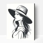 Elegáns hölgy  számfestő