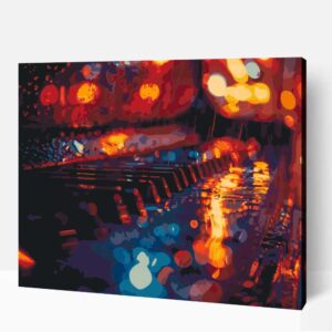 Fényes zongora számfestő