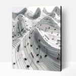 Kimagasló hangjegyek számfestő