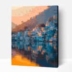 Pushkar tó India számfestő